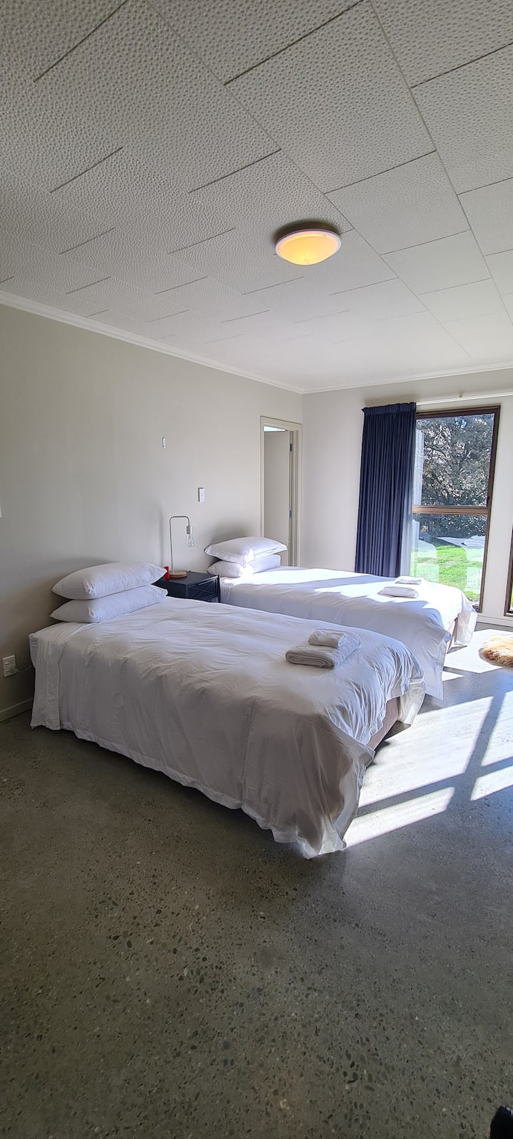 Bedroom 2 is on the lower floor, this can be made as a large Californian king or 2 single beds. With ensuite bathroom.