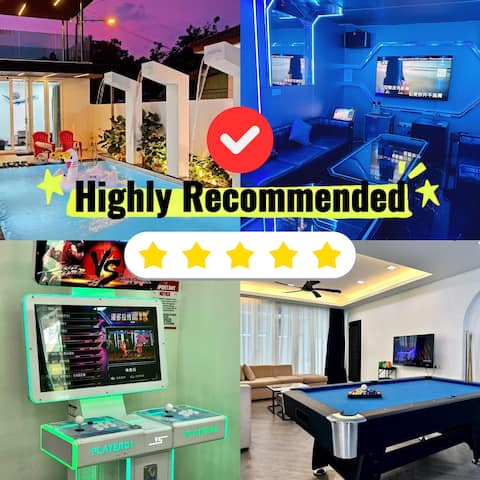 Bossku Villa KTV+BIGPool+BBQ(24pax)7 min to Jonker