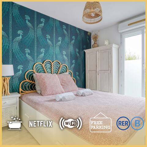 Zen sanctuary in the city center + parking+ RER B