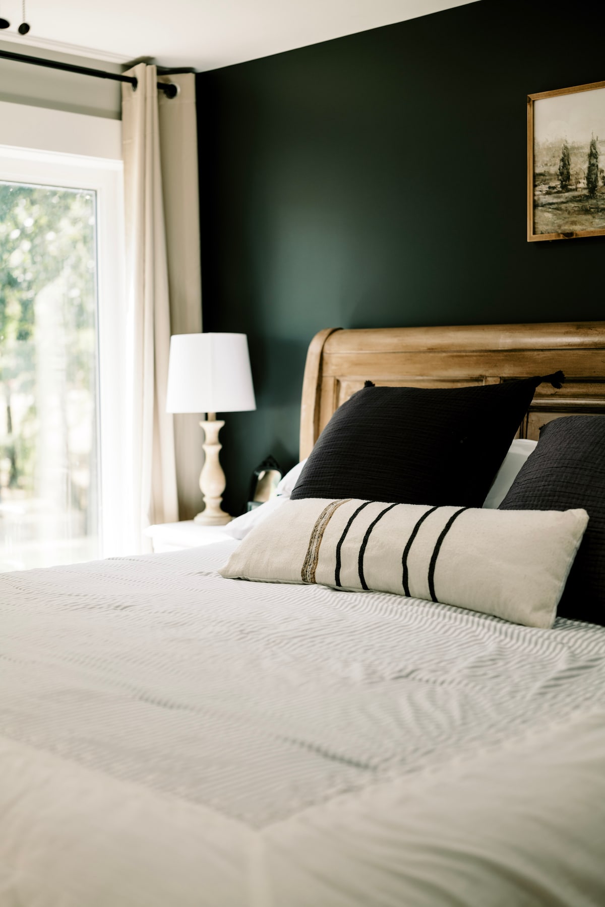 Downstairs master bedroom, so close to the water you can almost touch it.