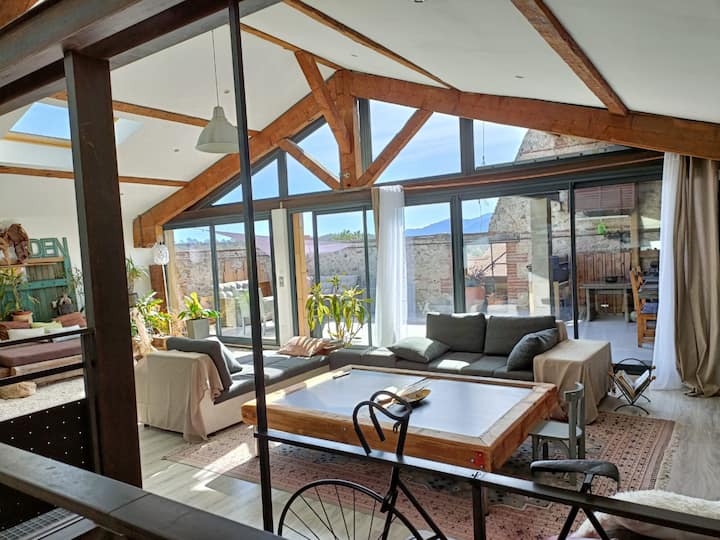 Authentique Grange Rénovée - 6 Personnes - Le Boulou