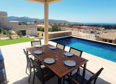 Lozari villa with pool and sea view