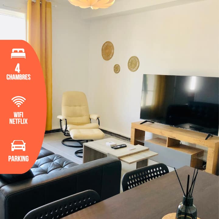 Grand T5 Toulon  4 Chambres, Parking, Netflix - Toulon