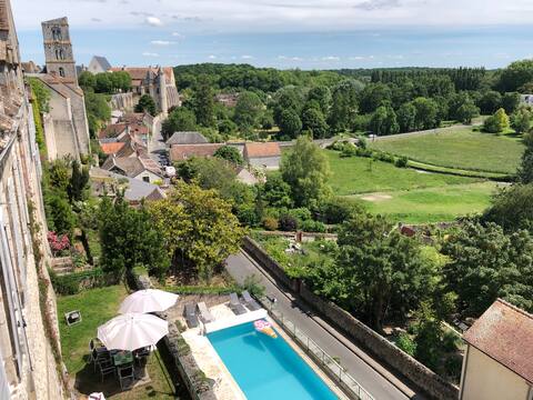 French house - swimming pool and garden