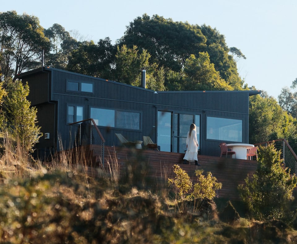 Candlebark Ridge, off grid above the sea, St Marys, Tasmania, Australia, photo 3 of 10