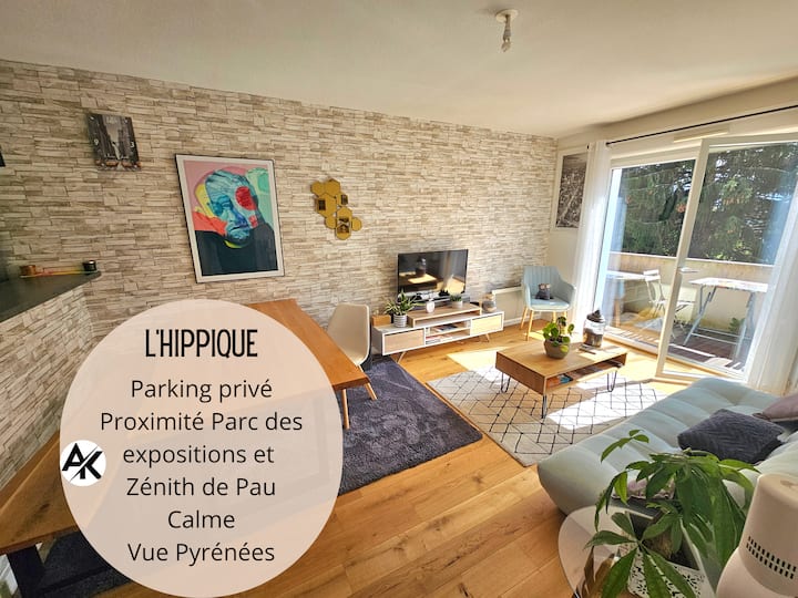 L'hippique - Parking - Vue Pyrénées - Balcon - Pau, Francia