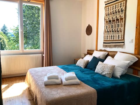 Gîte des Sisampas - Private terrace, mountain view