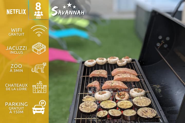 Savannah - 4-8p. - Jacuzzi - Zoo De Beauval - Saint-Aignan-sur-Cher