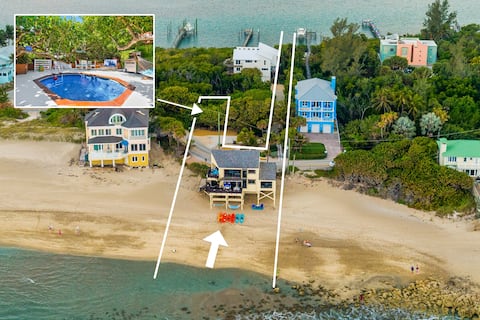 Bathtub Beach Retreat: 8+BR/4BA w/pool, beach+more