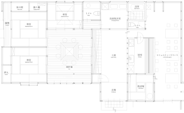 【120 Years Old Folk House】/sunken Hearth Meal/8ppl - Jōetsu