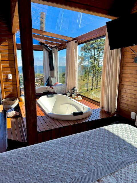 Top Airbnb: Chalet with Mountain View and Bathtub in Alfredo Wagner