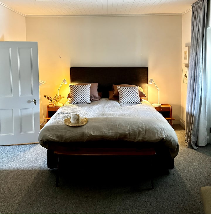 King size bed in Master bedroom.