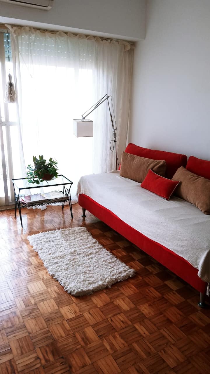 dispone de un cómodo sillón que se transforma en cama de una plaza