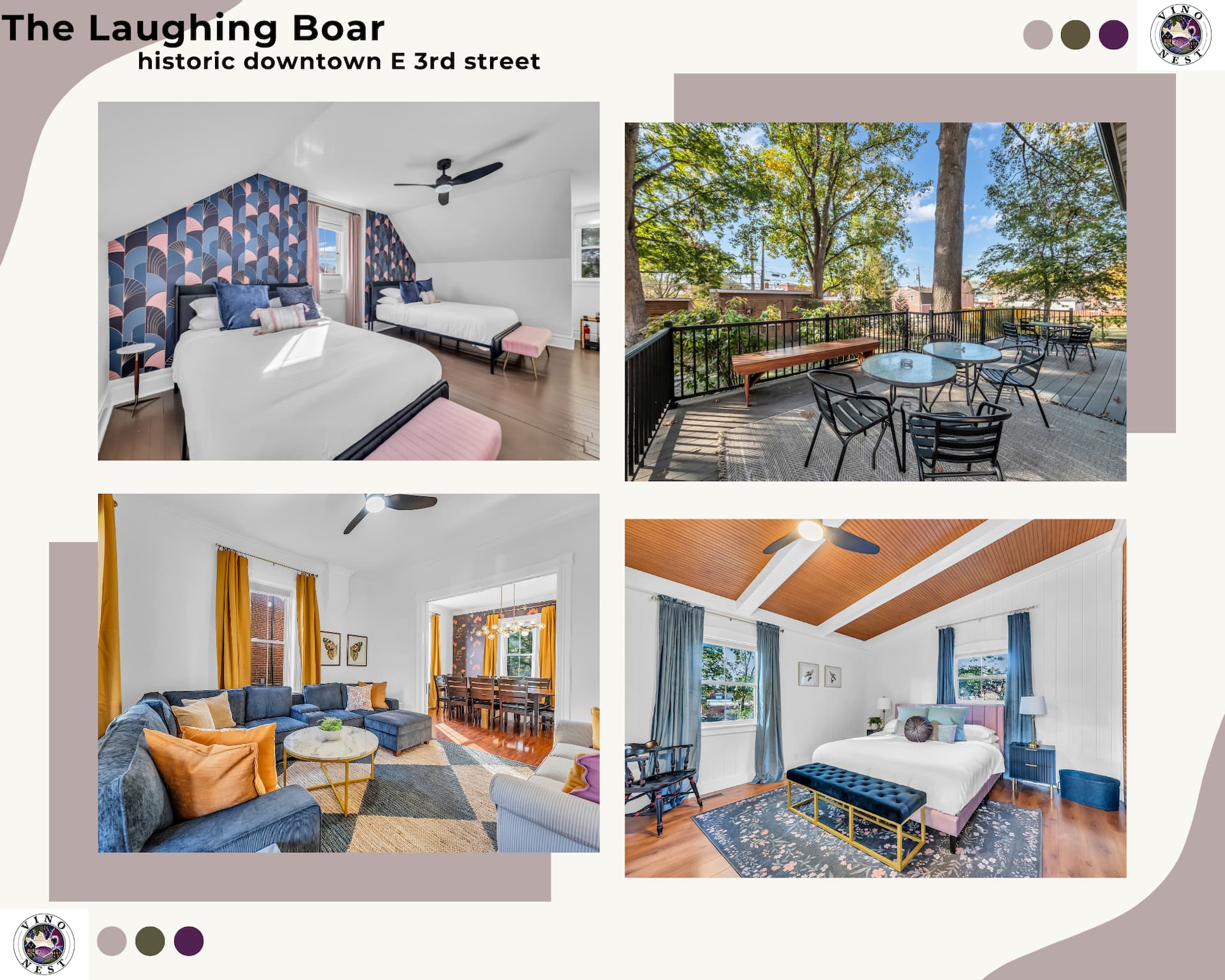 Laughing Boar | Sleeps 11 Historic Downtown