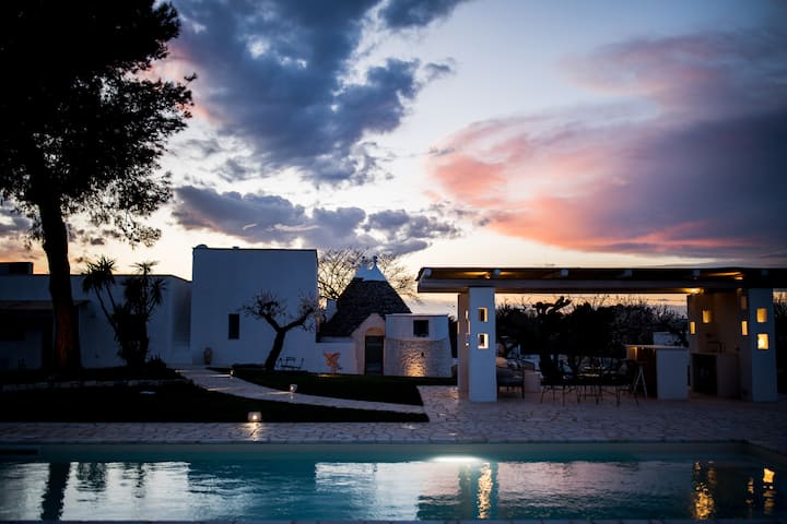 Exclusive trulli with heated pool
