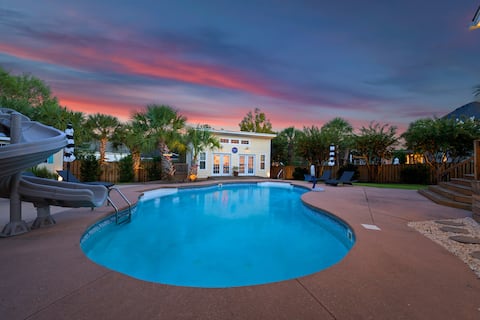 NEW Sleeps 16 + 2mi to BEACH + Pool + Hot Tb + 5BR