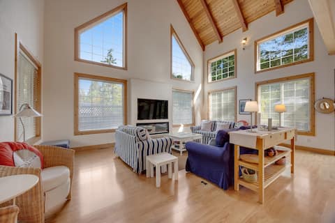 Popular Airbnb listing: Bella Rio: River Retreat + Private Beach + Hot Tub in Monte Rio
