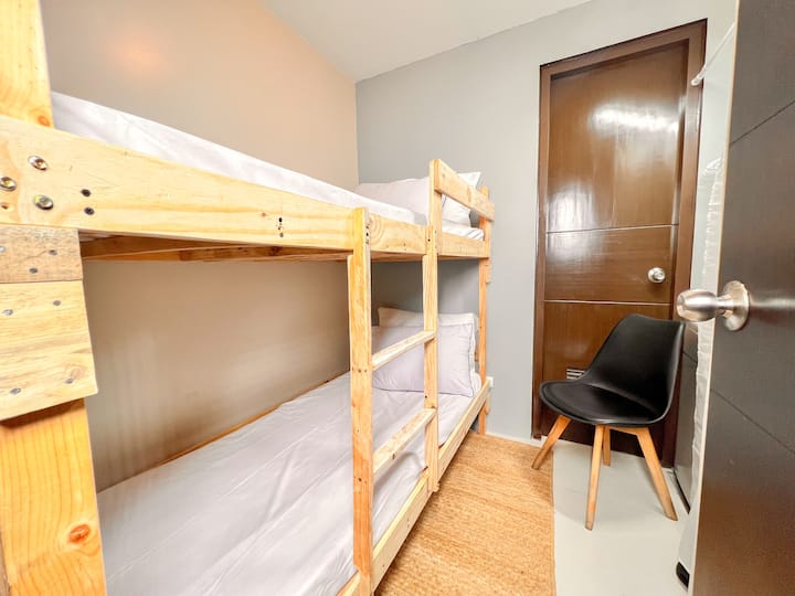 Bunk bed setup — ideal for kids or extra guests