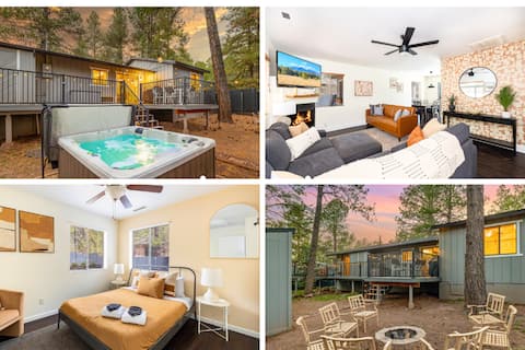 Fully Fenced Backyard: Hottub, Firepit,Deck,Grill