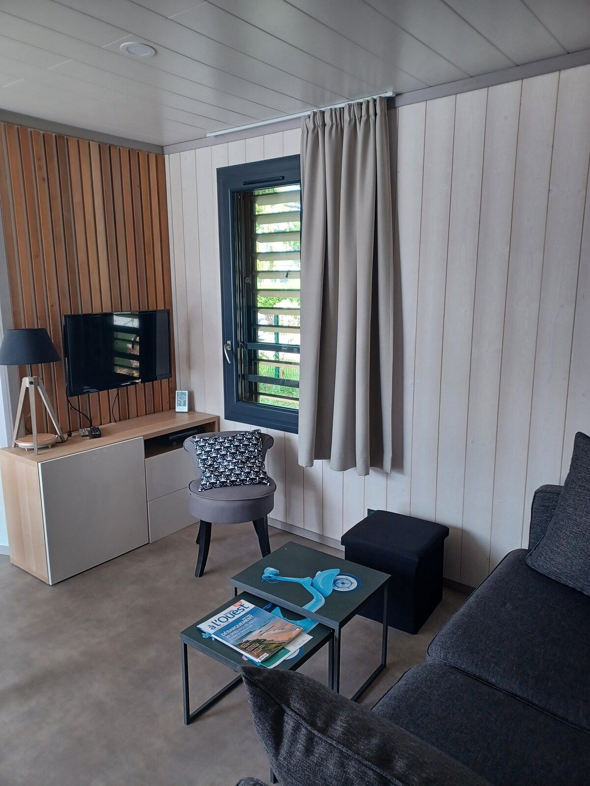 Popular Airbnb listing: Chalet for 6 people with pool, Nordic bath in Jullouville