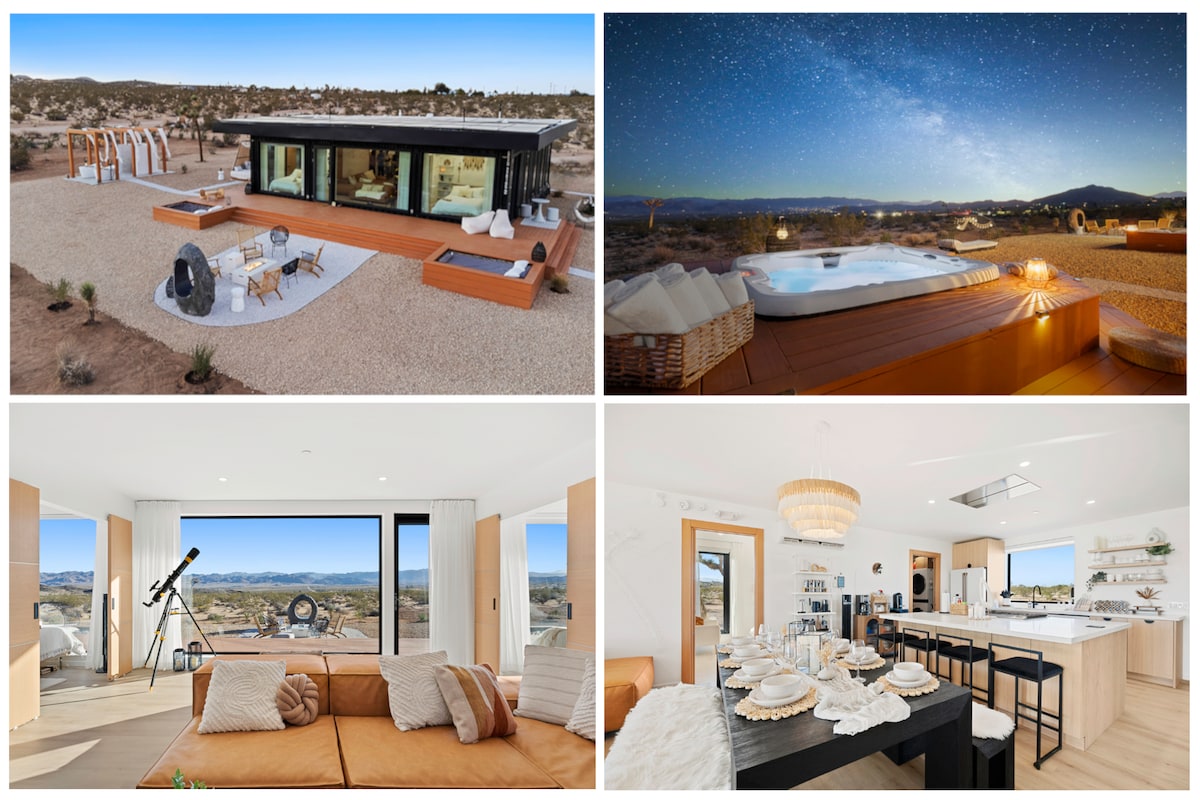 Picture of Joshua Tree Off-Grid Container Home: Hot Tub, Sauna, Hammocks, Outdoor ...