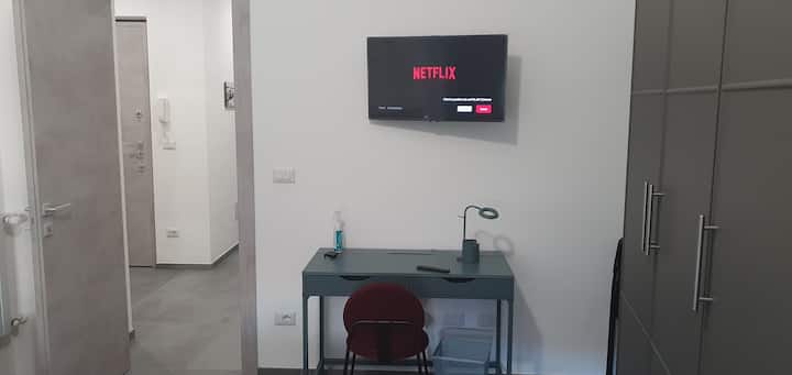 bedroom with smart TV..
wifi high speed