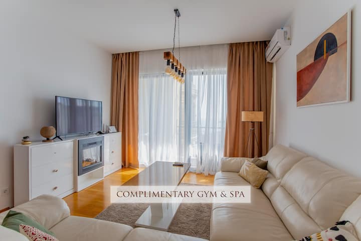 *Freespa* Gorgeous Dream Getaway! Seaview 1br +Gym - Montenegro
