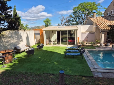 At the edge of the pine trees