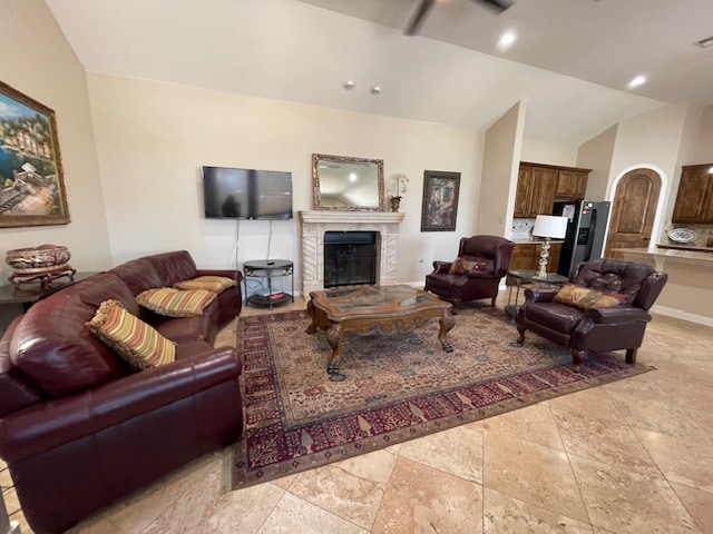 Plan d'étage ouvert - Salon, salle à manger et cuisine 