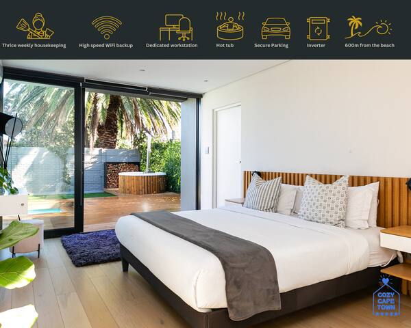 Palm Home w/pool, Hot Tub & 350m from the sea