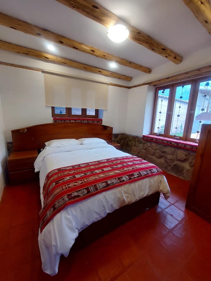 ห้องพักสำหรับ 2 คนเตียง 2 หลังเช่น m veladores วิวสวนและเตาปิ้งย่างพร้อมรุ่งอรุณที่เหมาะสมของหุบเขาศักดิ์สิทธิ์ 