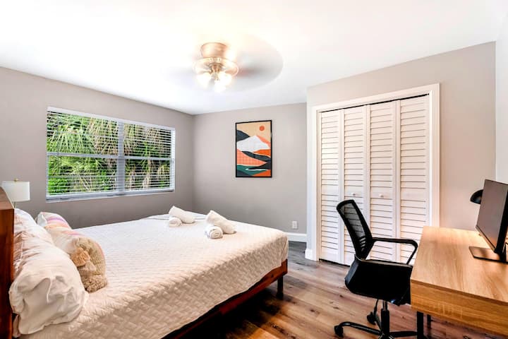 Bedroom 4 offers a luxurious king-size bed, providing the perfect retreat for ultimate comfort and relaxation.
