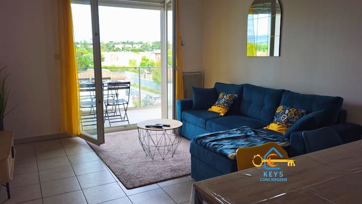 Evasion Lumineux Avec Parking Gratuit Et Balcon - Carcassonne