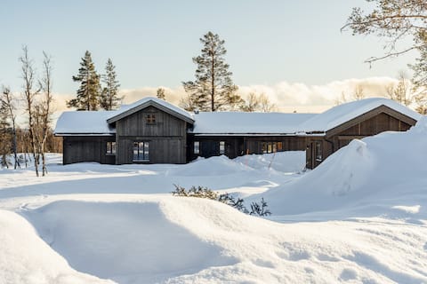 Beautiful mountain house with many beds