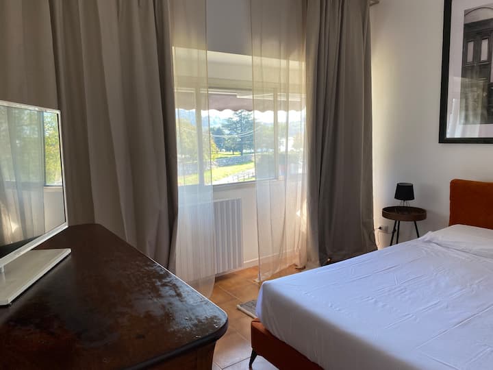 Both of the bedrooms overlook both the river and the lake, with a magnificent view. 