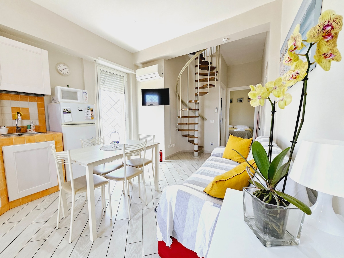 Top performing Airbnb: Sea view penthouse near Rome and airport in Ladispoli
