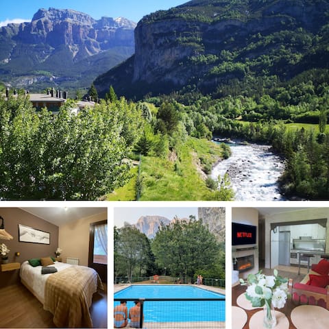 Suite Vistas Únicas a Ordesa | Piscinas | BBQ