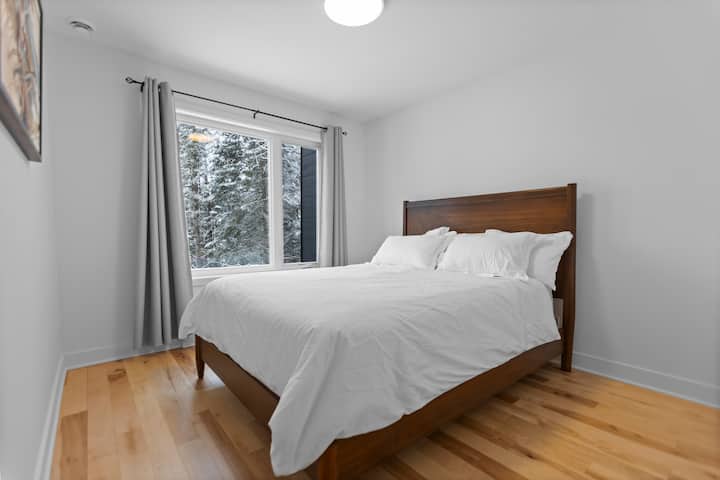 Comfortable bed for peaceful dreams.