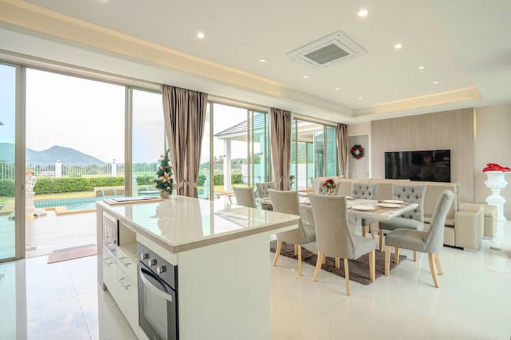 Relaxing Luxury 4-bedroom Pool Villa In Mountains - Hua Hin