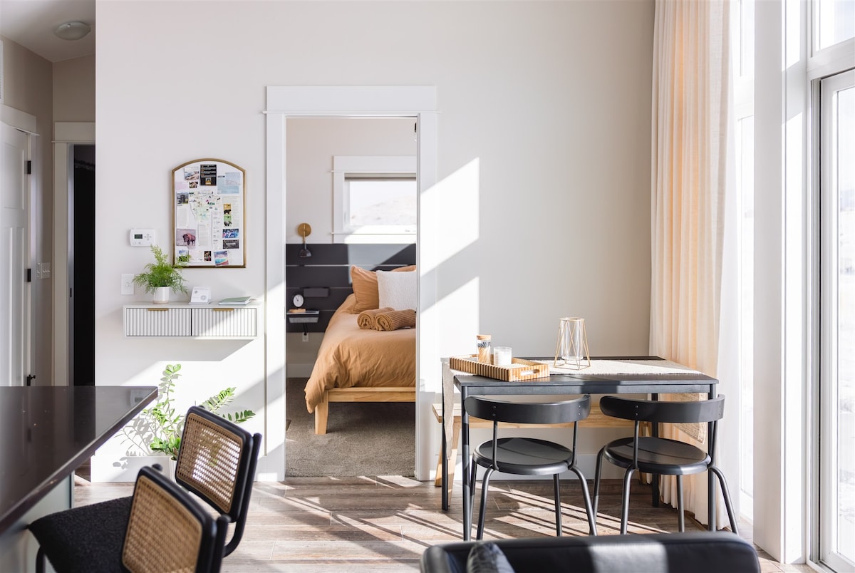 The natural light pours in from our oversized windows and three patio doors. 