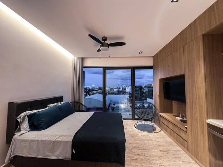 Bonito Loft A Unacuadra De La Quinta Y De La Playa - Playa del Carmen