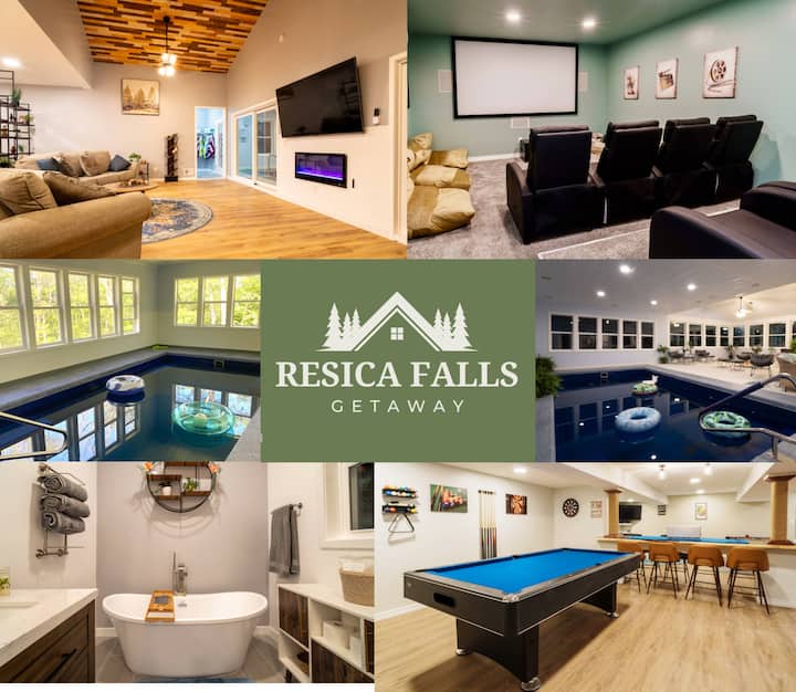 Indoor Pool, Home Theater - HUGE Poconos Home