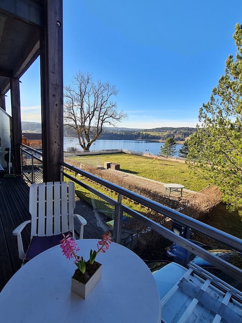 Lake Saint-Point on the balcony