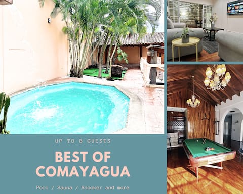 Lux Villa, POOL, SAUNA, Snooker -5 Min to center