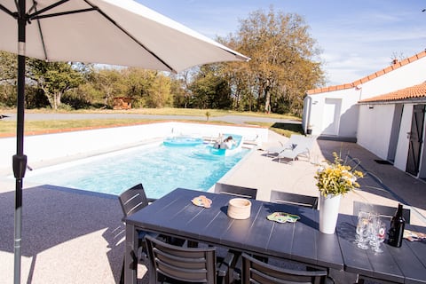 Country home with pool