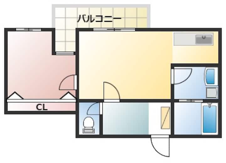 Private Guest Room / 13min From Wakayama St. | 1dk - 和歌山市