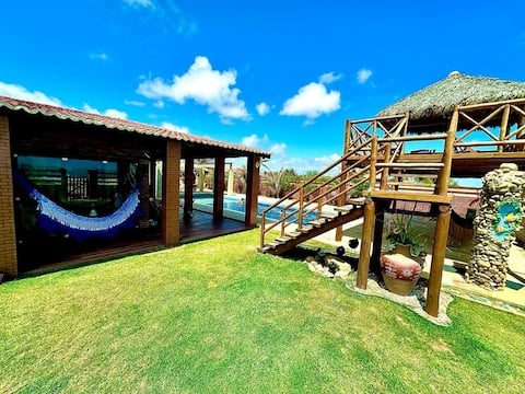 Imóvel de sucesso: Sea View Home Sweet Home Casa Pé na Areia em Beberibe