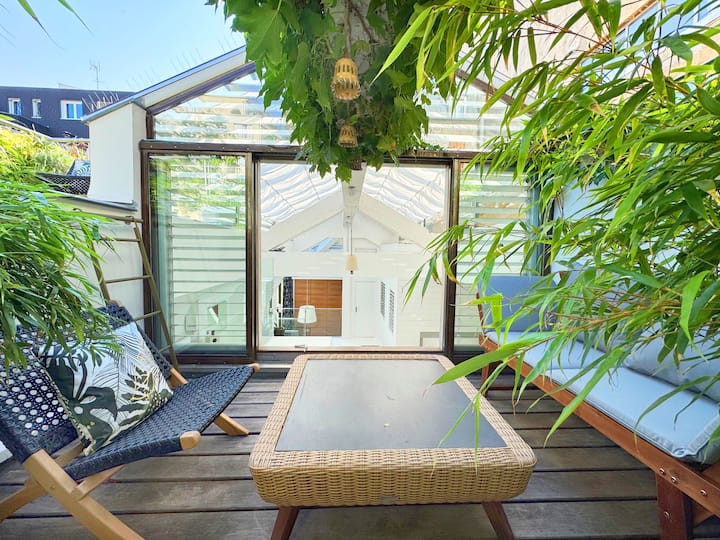 Maison 220m2, Roof Top, Climatisée, Calme, Luxe. - Paris