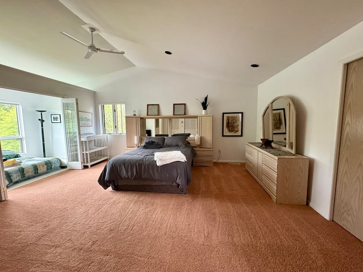 Главна спална соба со приклучена сончева соба (футон)