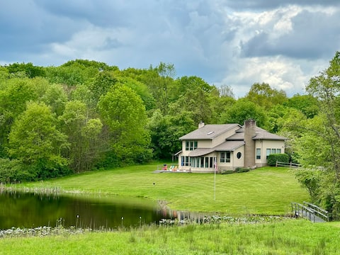Gorgeous Rural Escape on 14 Acres with Pond